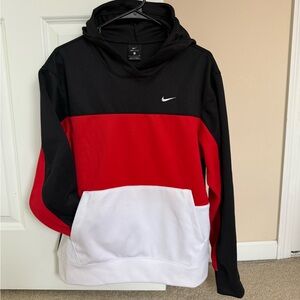 Nike Tri-Color Hoodie in Black, Red, and White